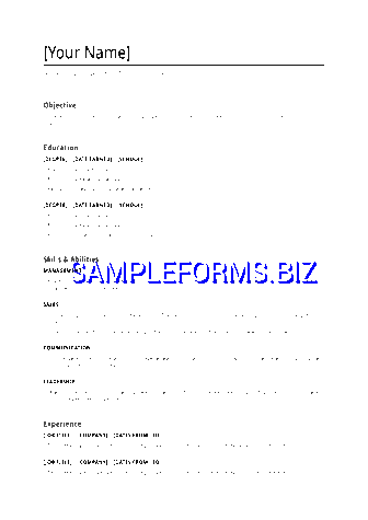 Functional Resume Template 1 dotx pdf free